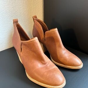 Jeffrey Campbell Rosalee Tan Leather Ankle Booties